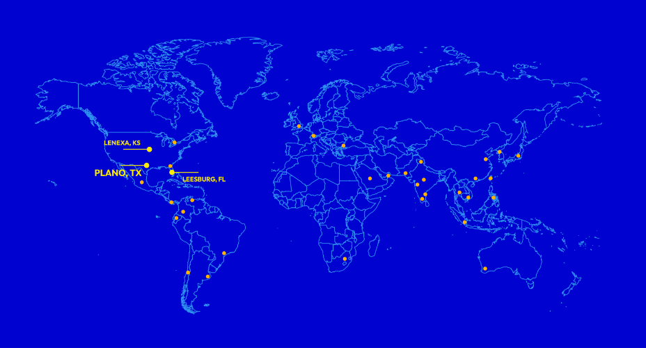 A world map highlighting Fortress operations.
