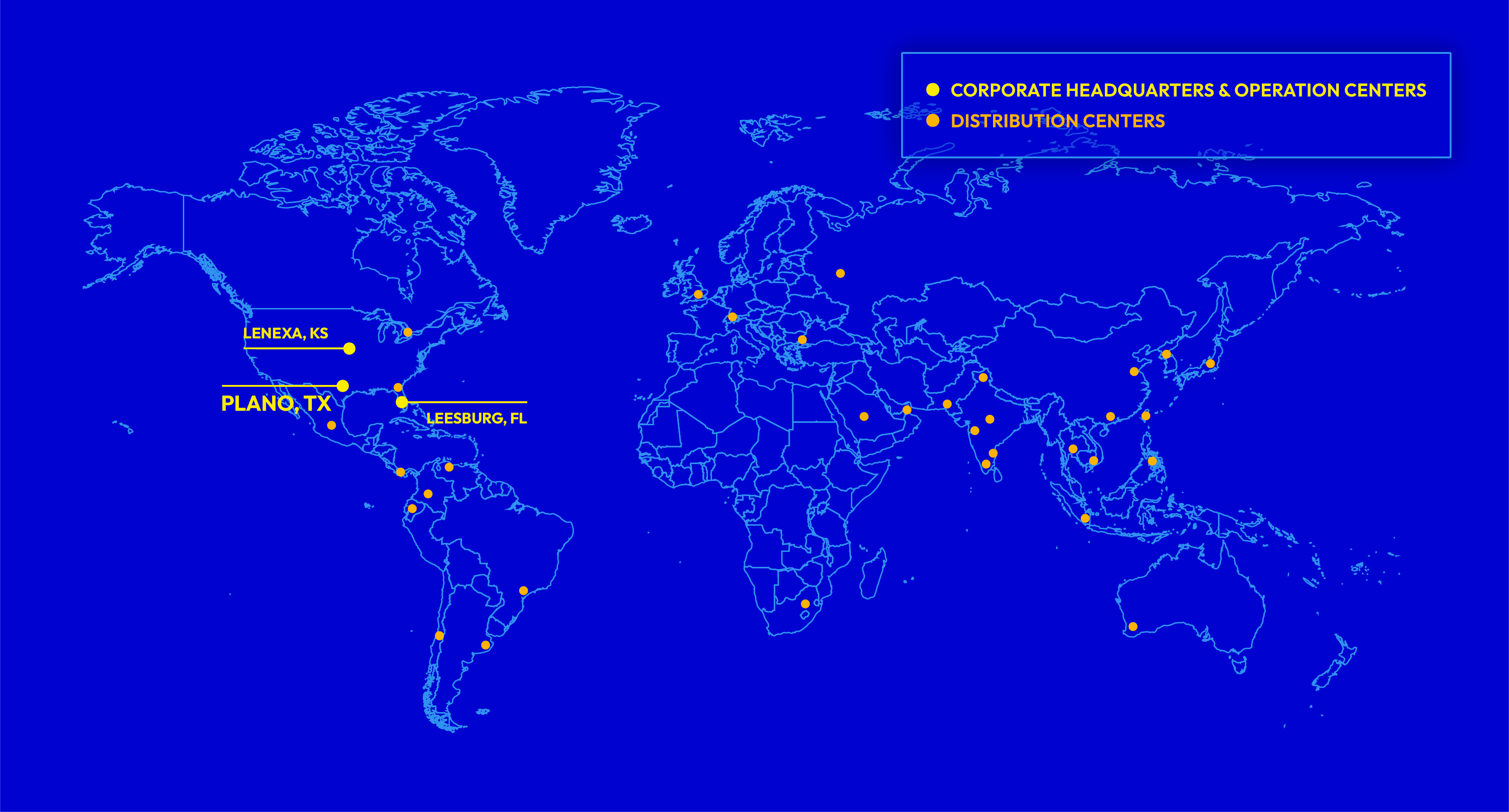 A world map highlighting Fortress operations.