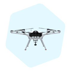 A Doosan drone hovers.